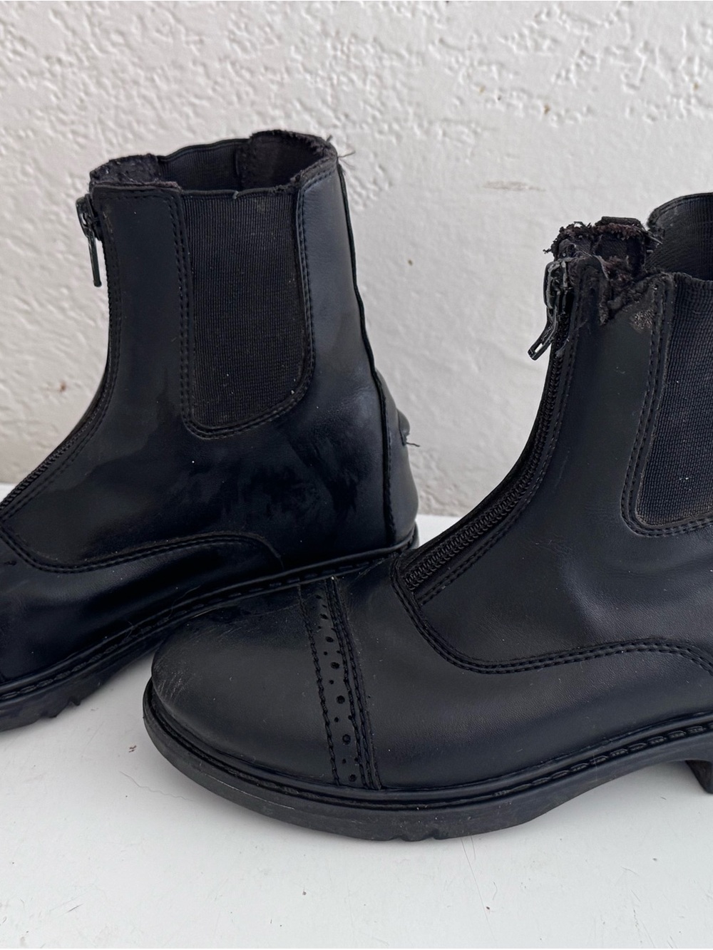Kids' Black Zip Chelsea Boots
